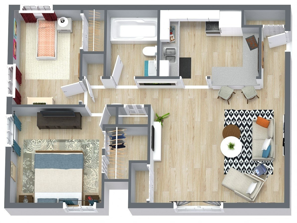Fox Creek two bedroom floorplan